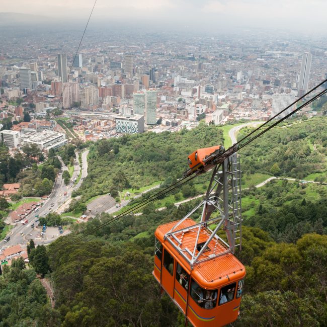 Cable car in Bogota. Colombia